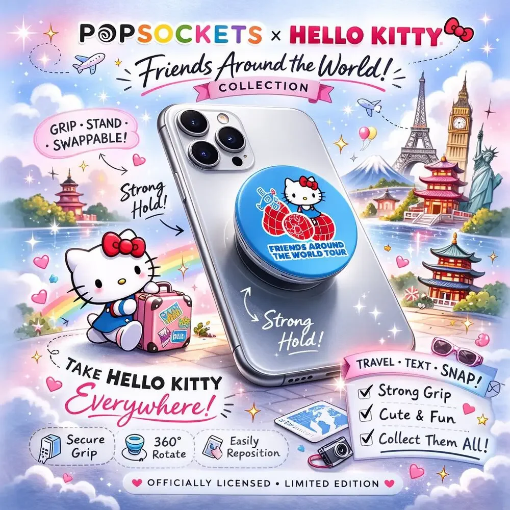 PopSockets Pop Grip Hello Kitty Phone Grip NEW